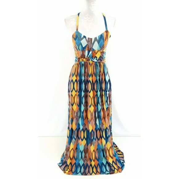 Anthropologie Maeve Noetzie Geometric Print Maxi Dress - Picture 4 of 4